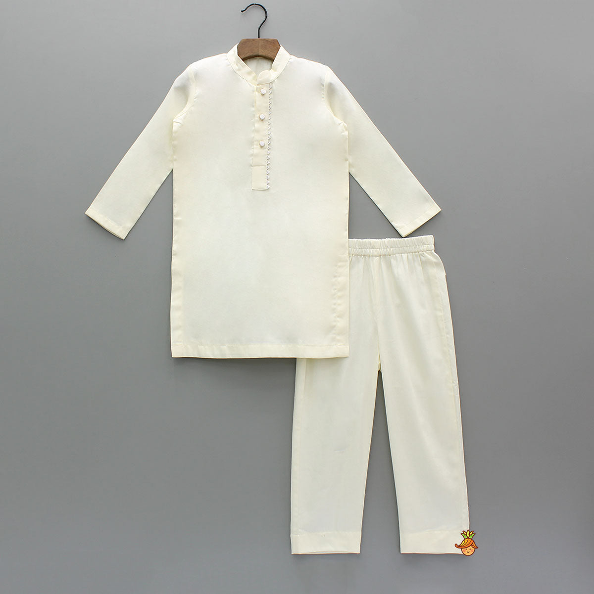 Kurta With Exquisite Yellow Ethnic Printed Jacket And Pyjama