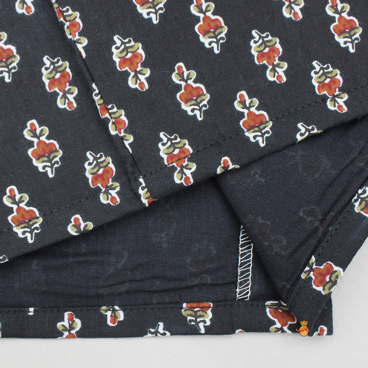 Strappy Printed Top With Sleeveless Peplum Kurti And Sharara