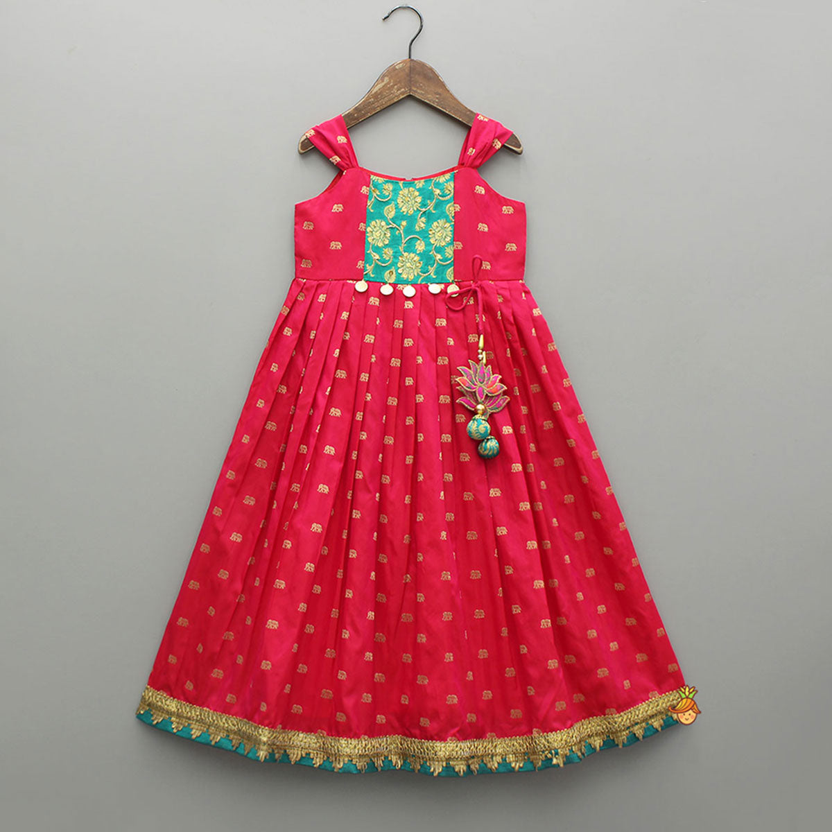 Banarasi Brocade Pink Dress
