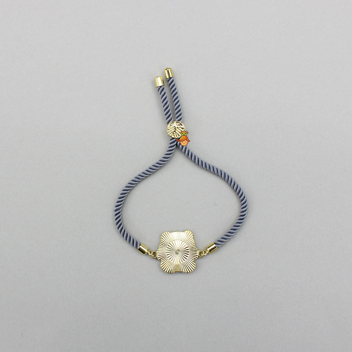 Yellow Cartoon Charm Adjustable Rope String Rakhi