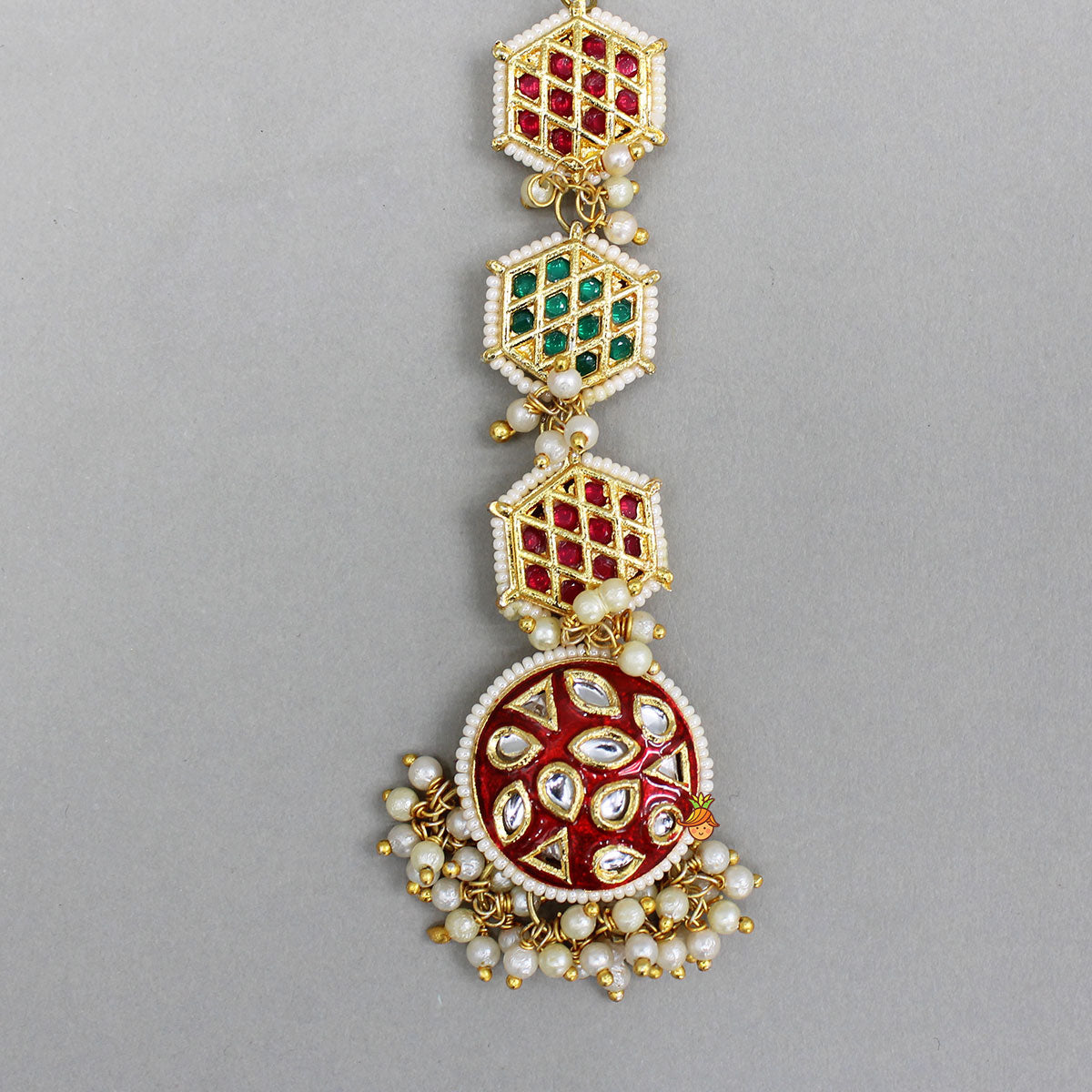Elegant Artificial Stones Embellished Maang Tikka