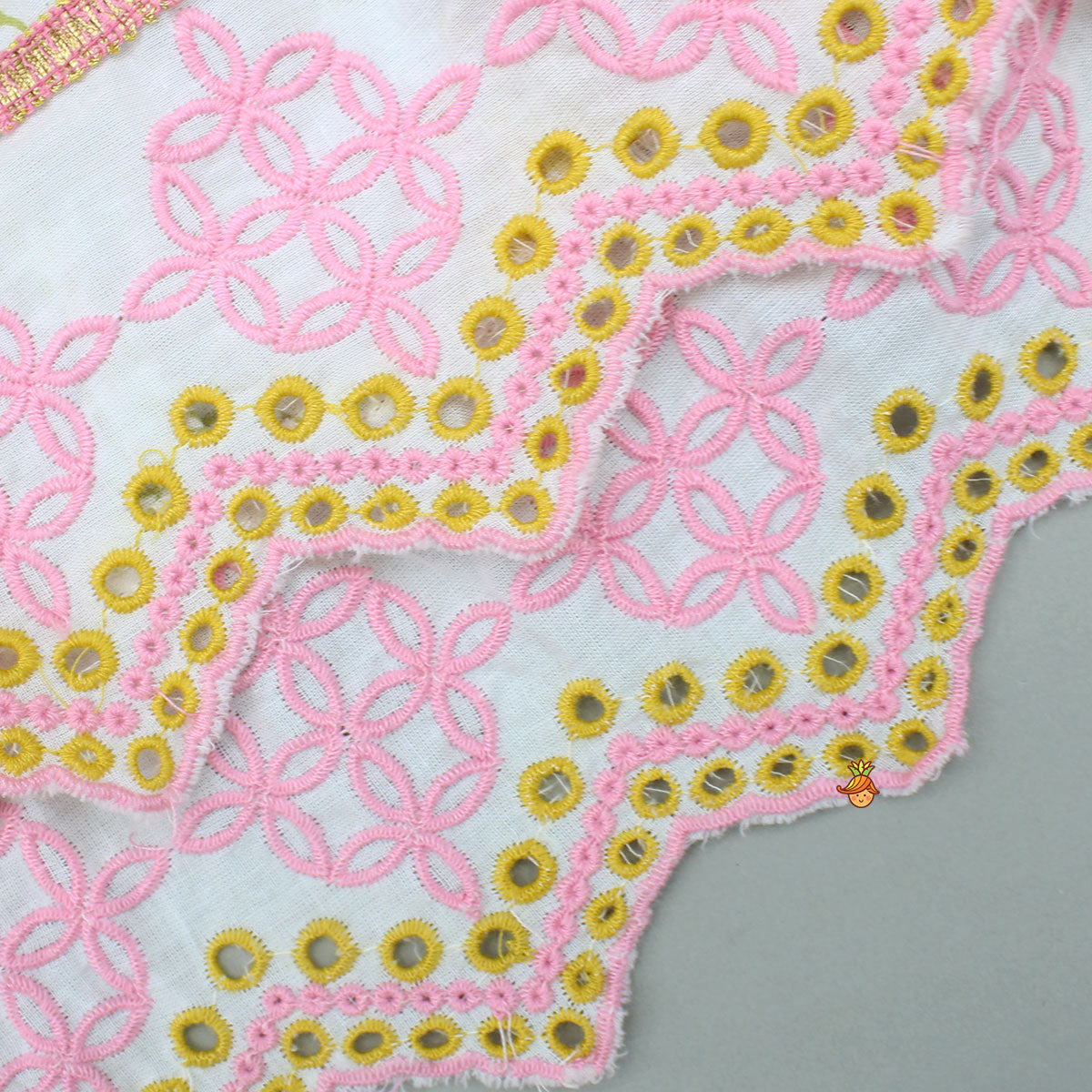 Angarkha Style Floral Printed Cotton Kurti With Dhoti