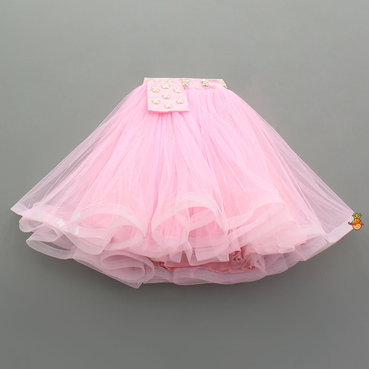 Stylish Pink Crop Blazer Style Top With Flared Lehenga