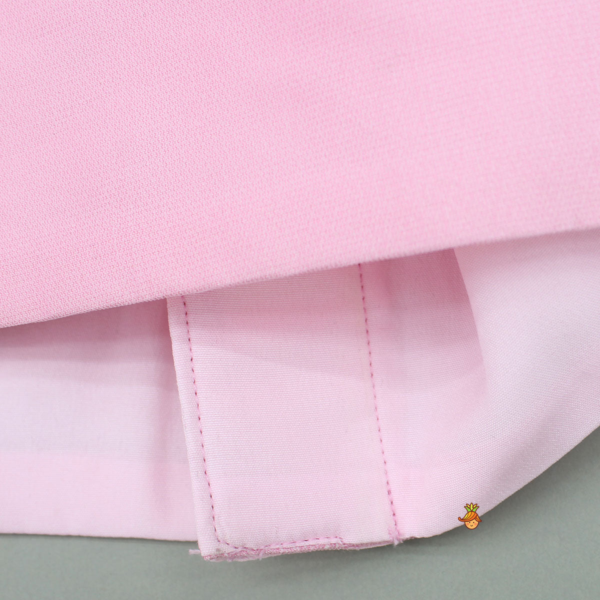 Stylish Pink Crop Blazer Style Top With Flared Lehenga