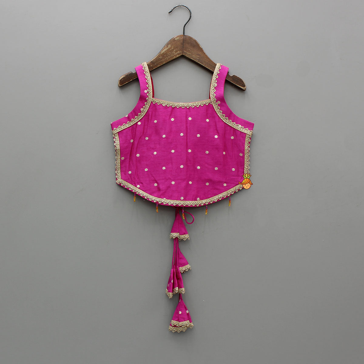 Pink Sleeveless Top With Brocade Palazzo And Dupatta