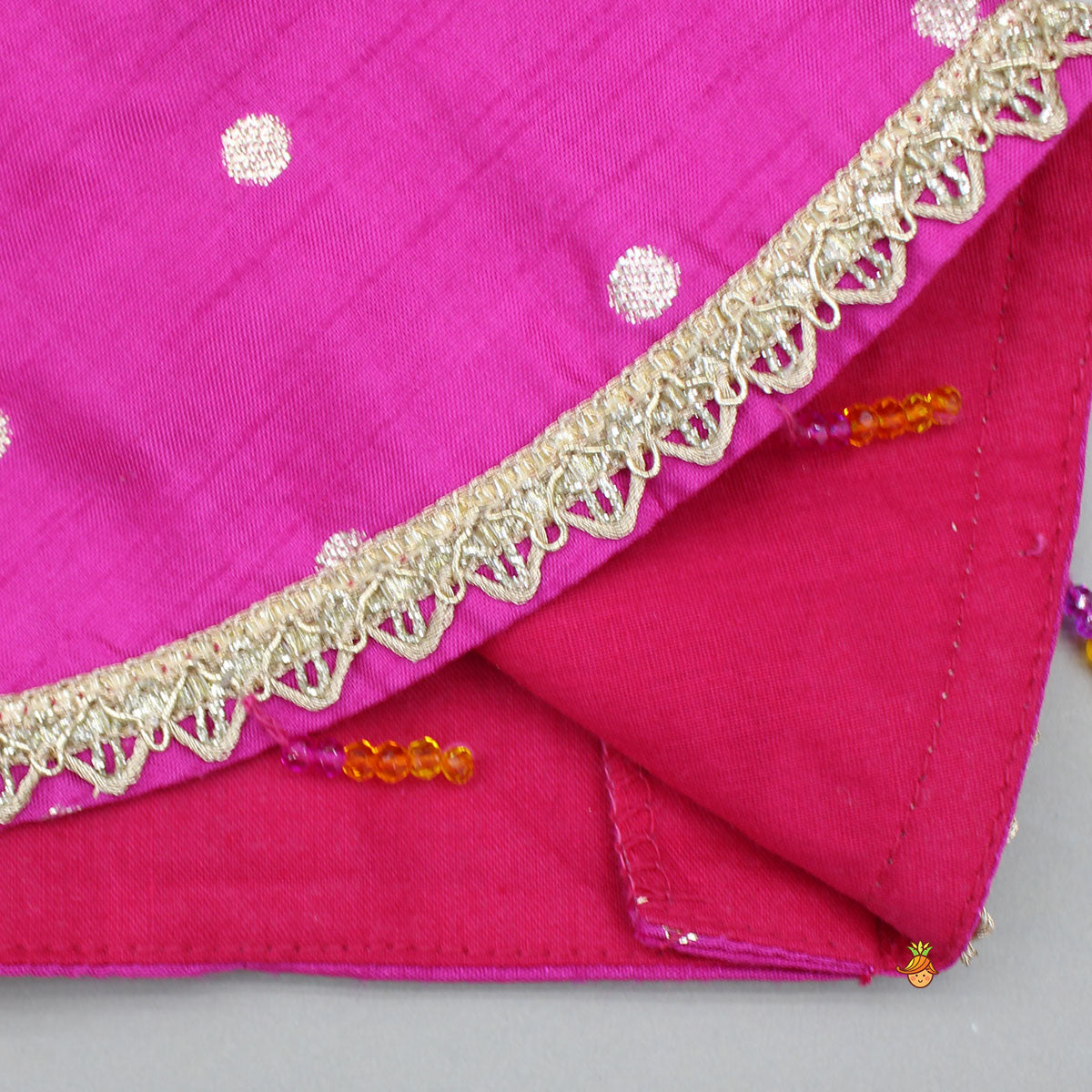 Pink Sleeveless Top With Brocade Palazzo And Dupatta