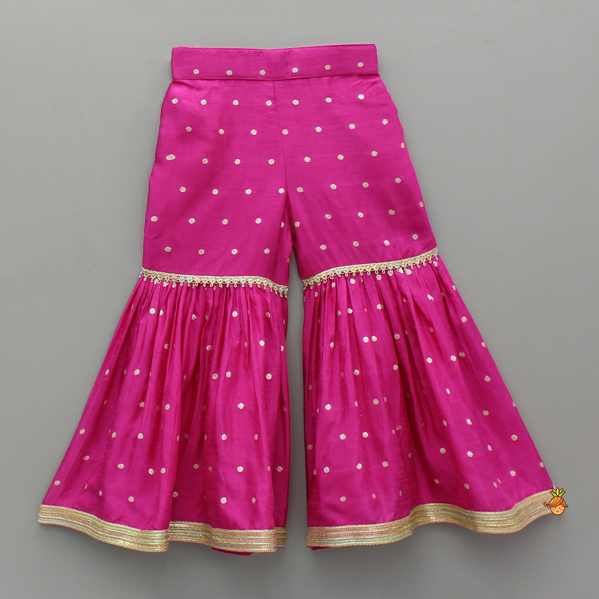 Gorgeous Pink Halter Neck Embroidered Kurti With Sharara And Dupatta