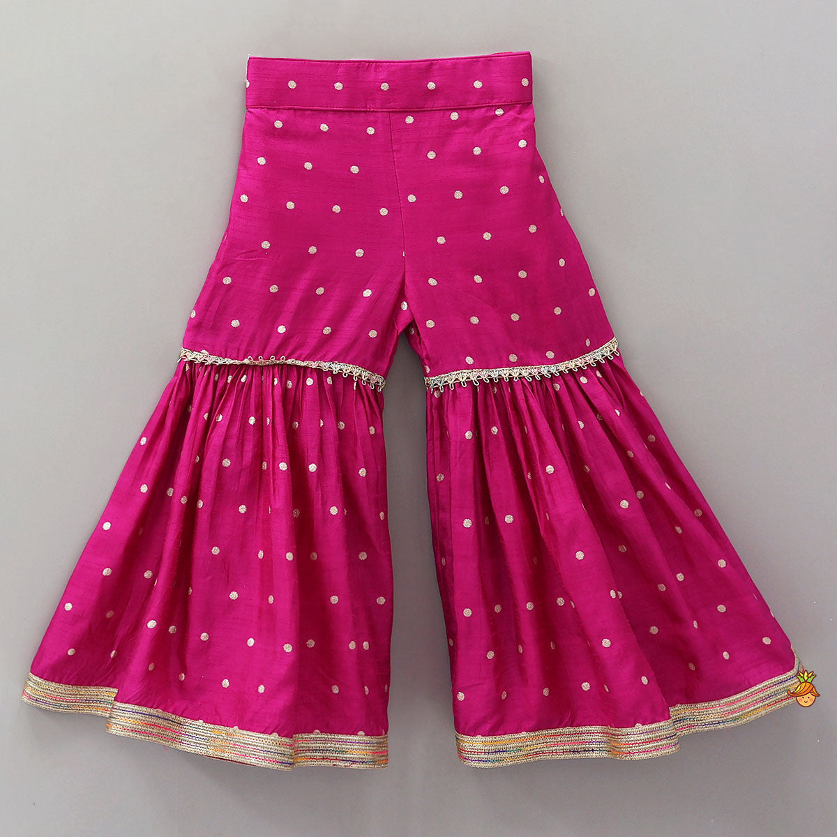 Gorgeous Pink Halter Neck Embroidered Kurti With Sharara And Dupatta