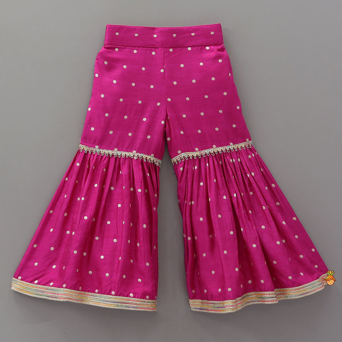 Gorgeous Pink Halter Neck Embroidered Kurti With Sharara And Dupatta