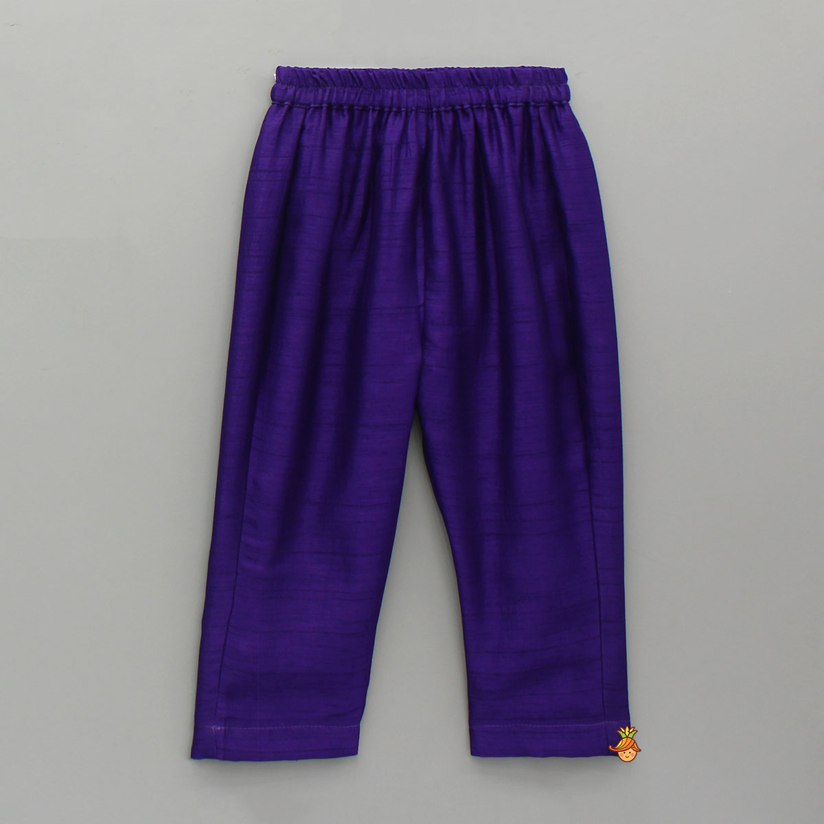 Wine Angarkha With Side Tie Up Vest And Pant And Stylish Headband