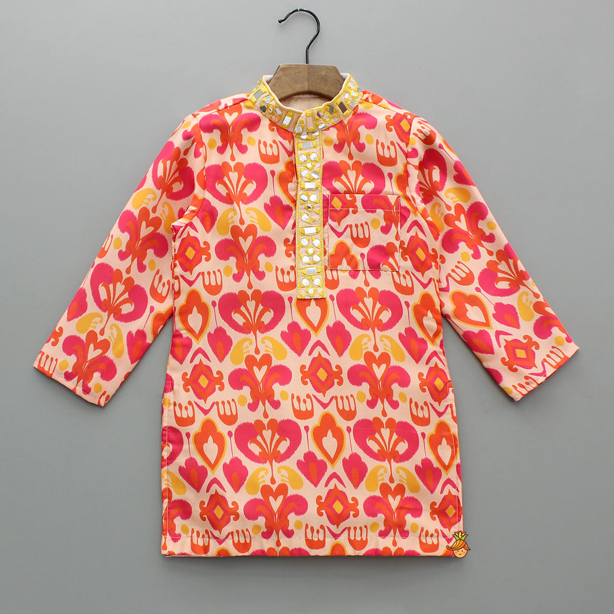 Abstract Print Kurta With Pyjama