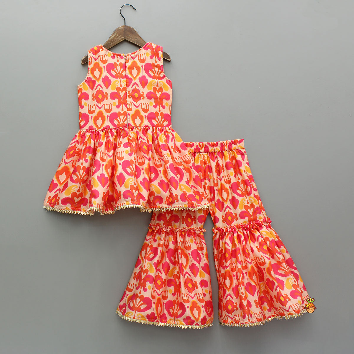 Sleeveless Peplum Kurti With Sharara