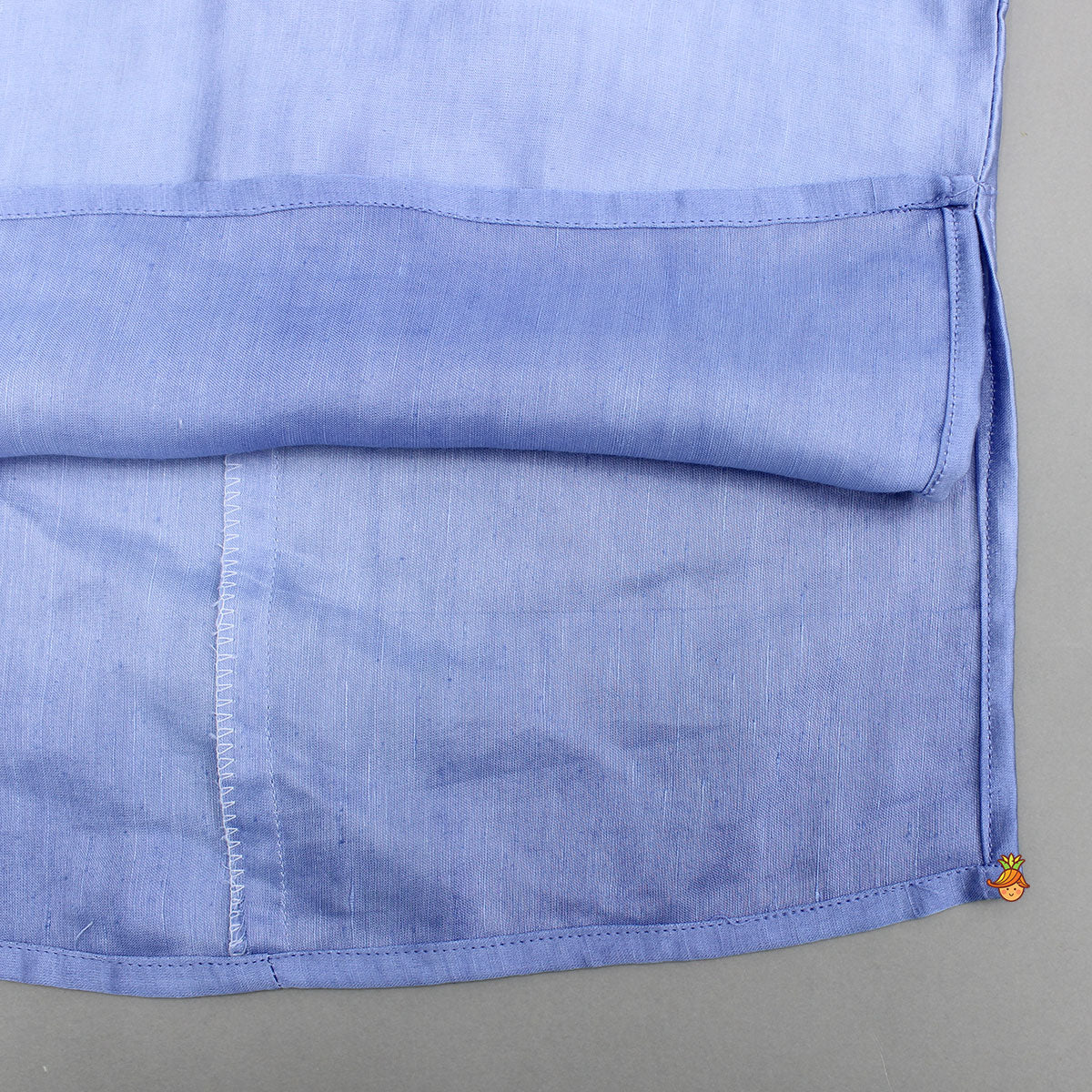 Blue Ombre Kurta With Front Open Embroidered Ombre Jacket And Pyjama