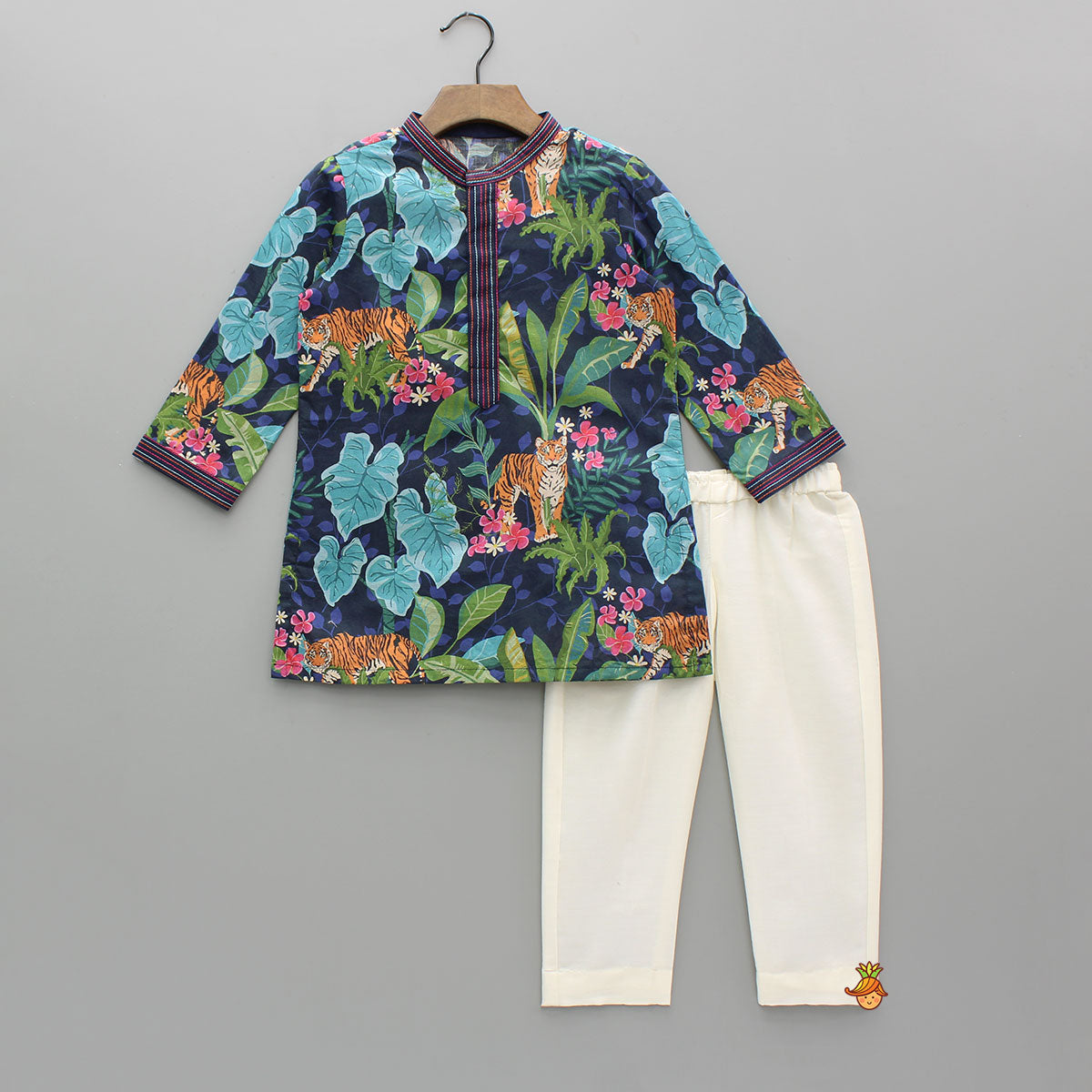 Jungle Safari Printed Multicolour Kurta With Pyjama