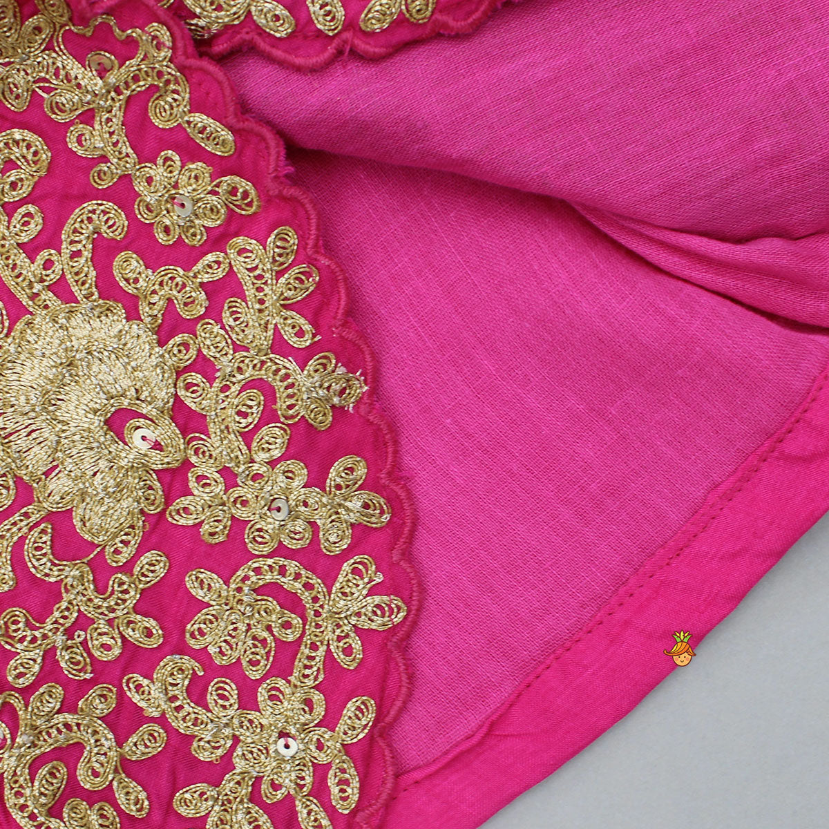 Exquisite Waistcoat Style Embroidered Top With Shimmery Lehenga And Shimmery Dupatta