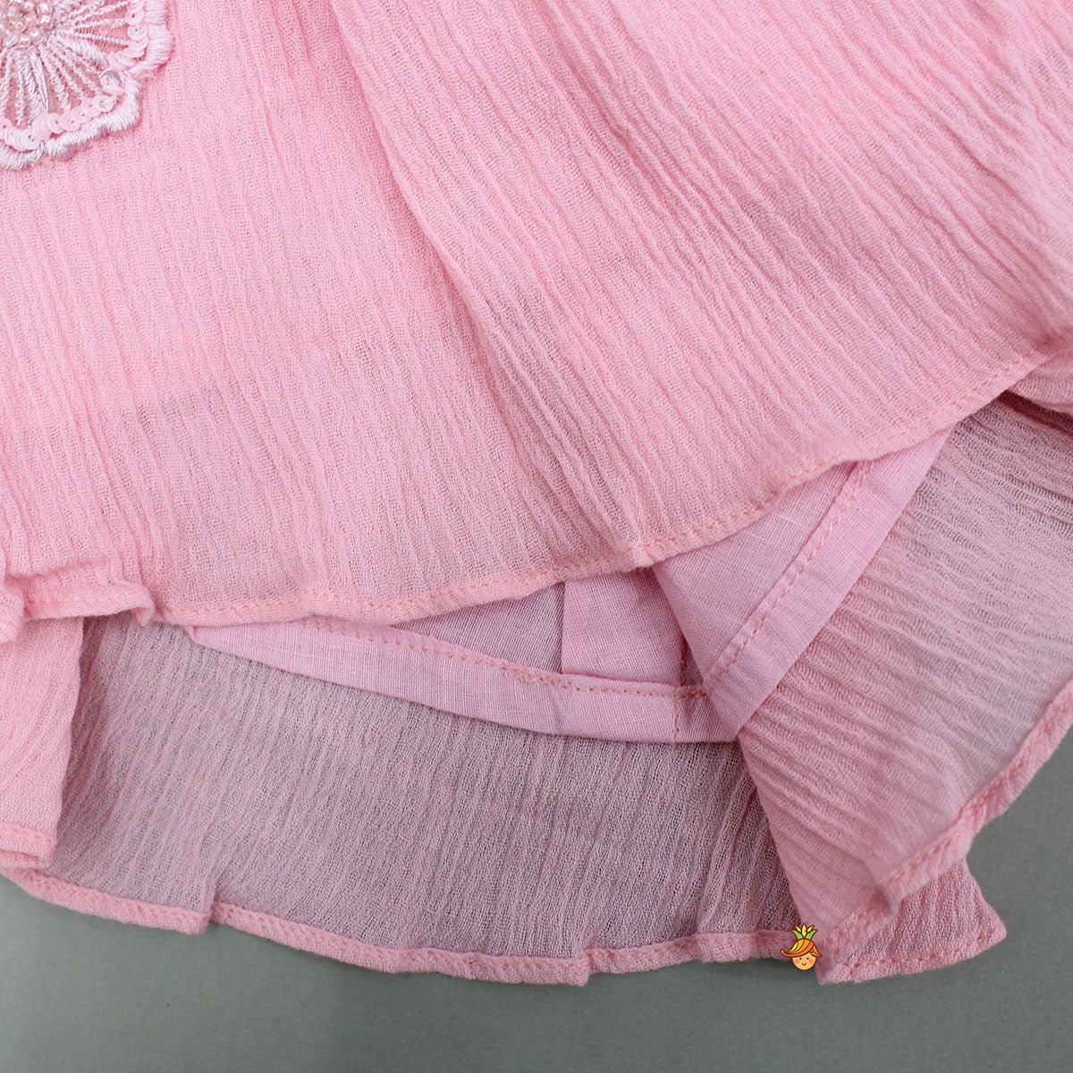Adorable Strappy Tie Up Top With Lace Detailed Lehenga