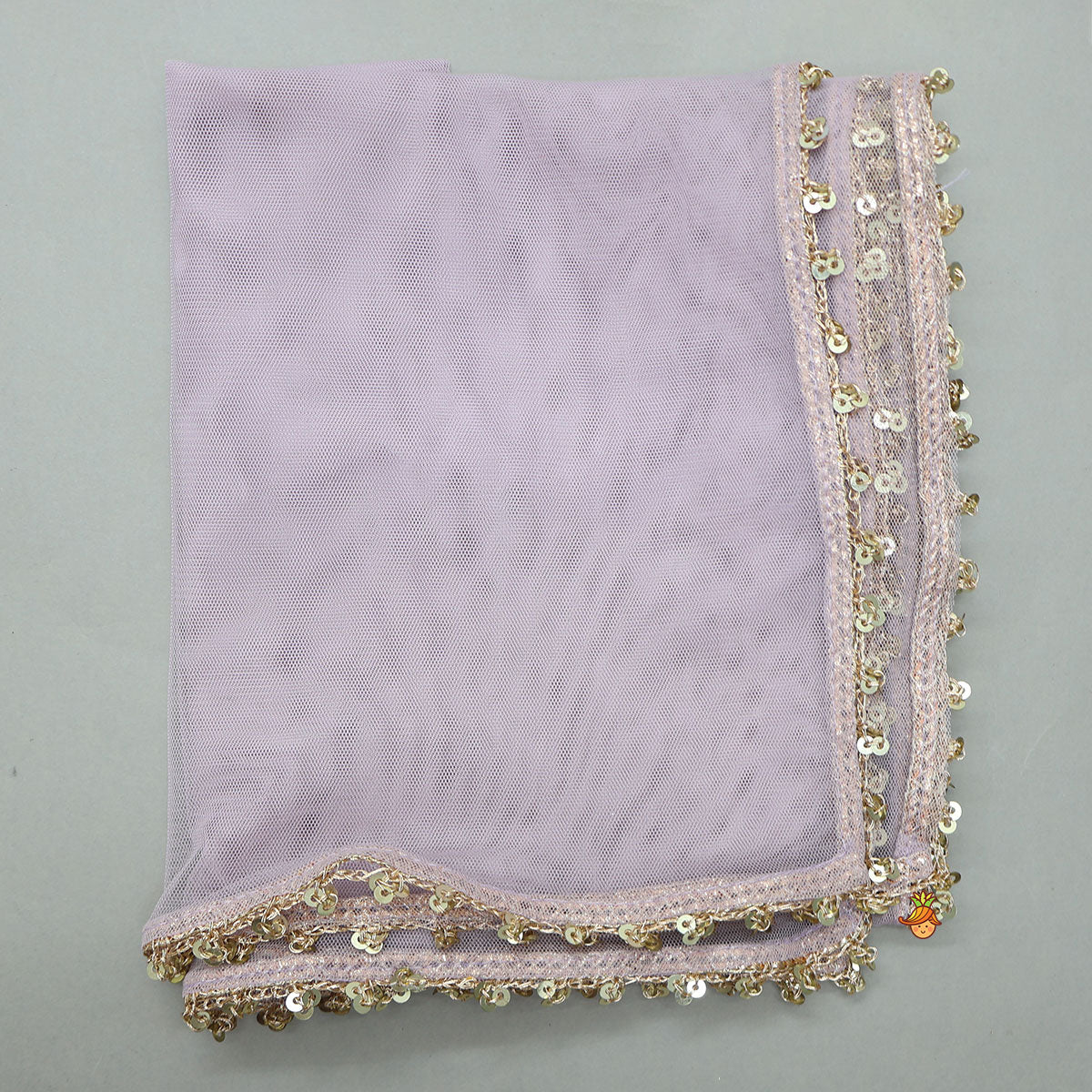 Shimmery Embroidered Ruffled Top With Shimmery Lehenga And Dupatta