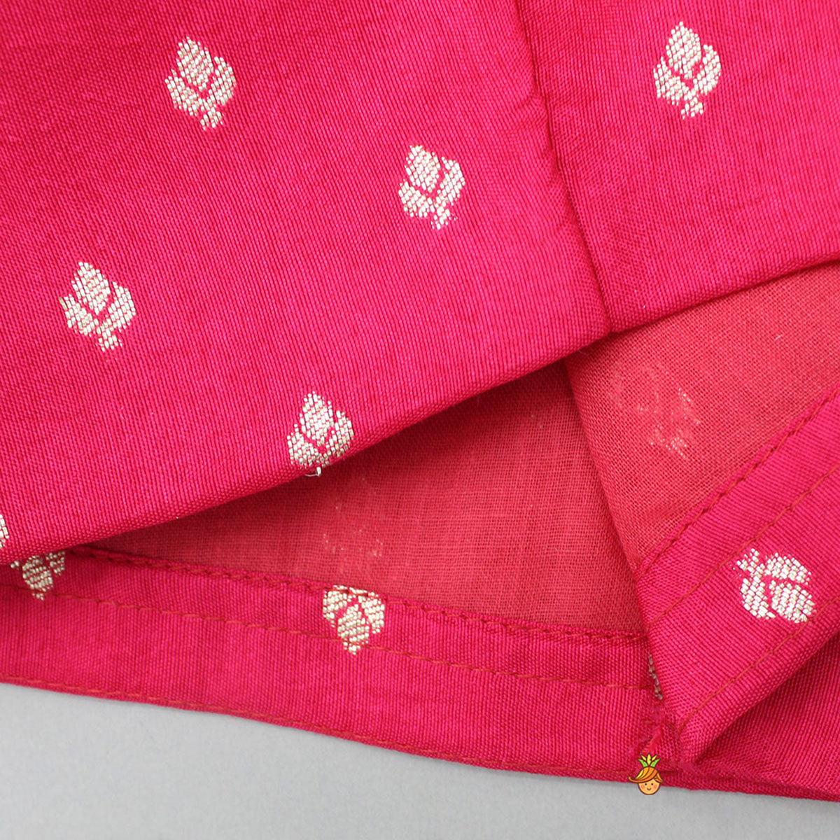 Pink Brocade Top With Sheen Zari Lehenga