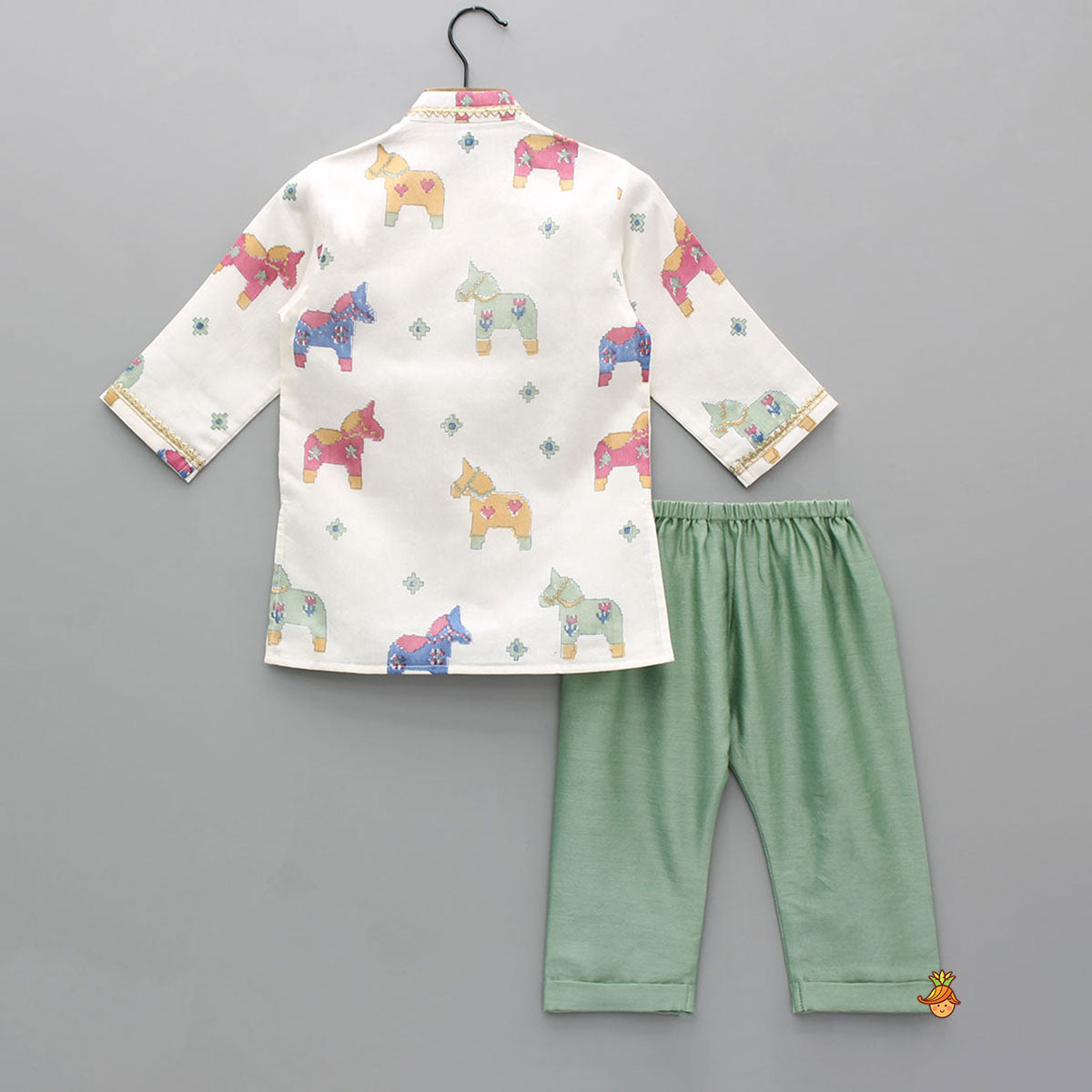 Chanderi Hand block Print Kurta With Pyjama