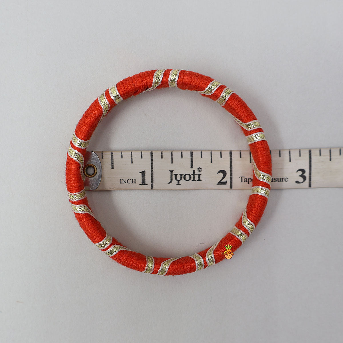 Tri Colour Thread And Lace Detailed Bangles Set