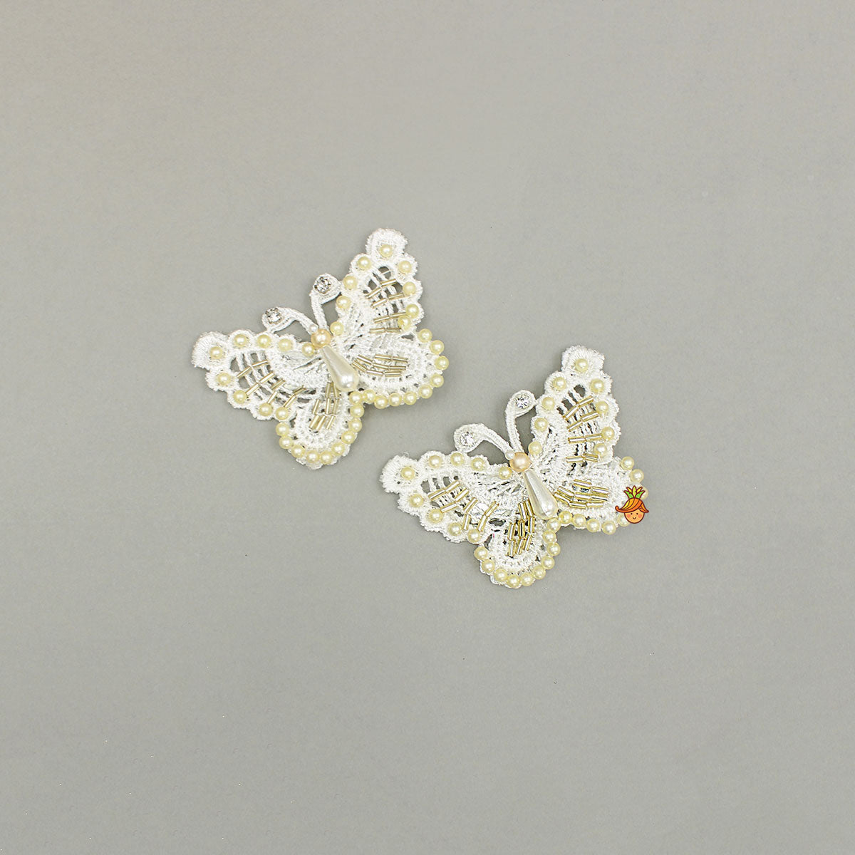 Beautiful Cream Butterfly Hair Clips