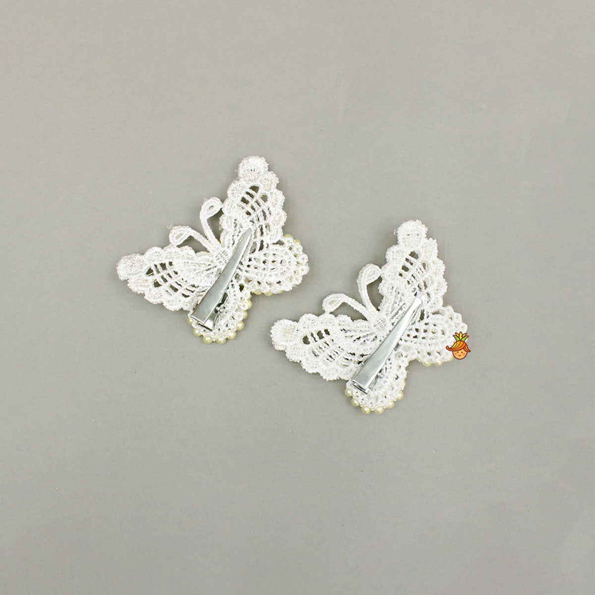 Beautiful Cream Butterfly Hair Clips