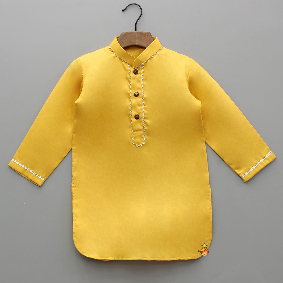 Front Placket Kurta With Floral Printed Multicolour Jacket And Pyjama