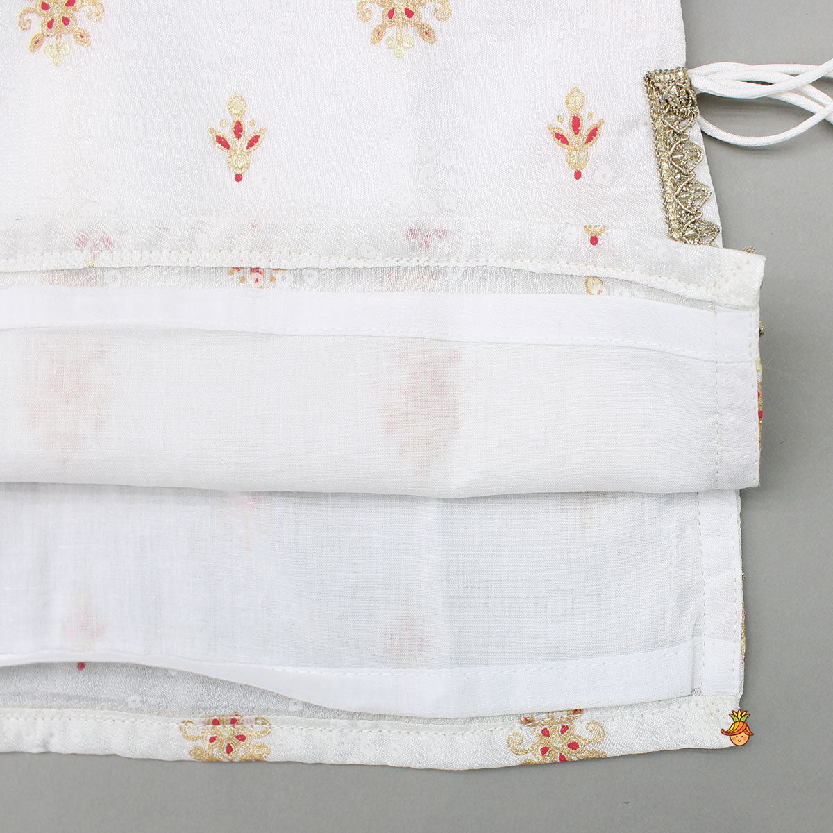 Elegant Ethnic Printed Kurti With Dhoti And Dupatta