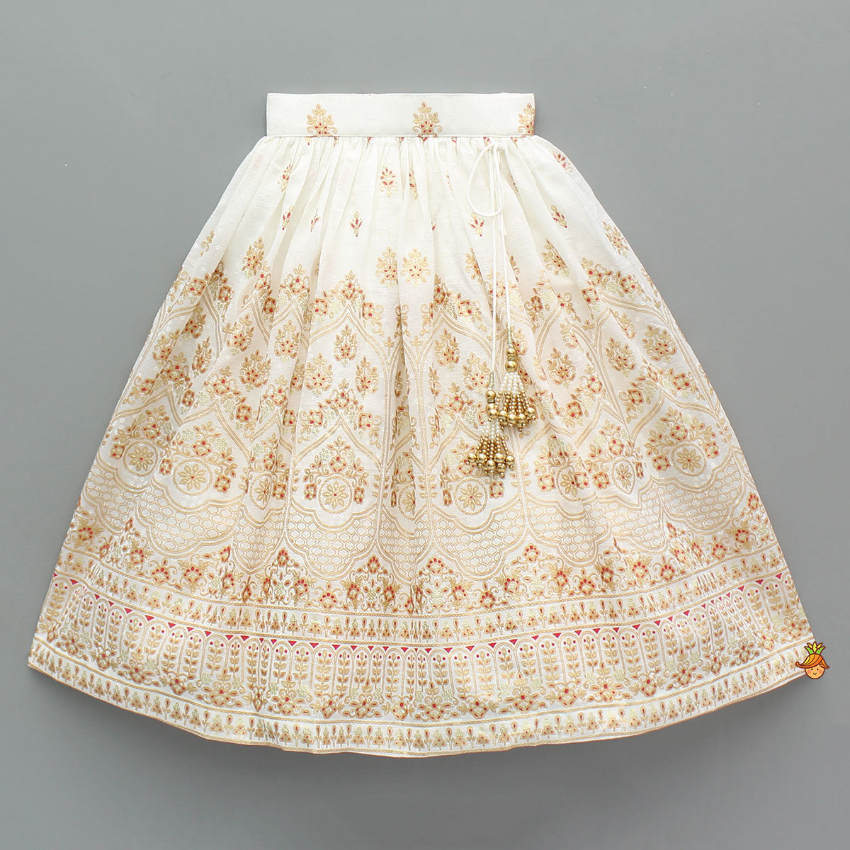 Beautiful Strappy Lace Detailed Top With Matching Lehenga And Dupatta