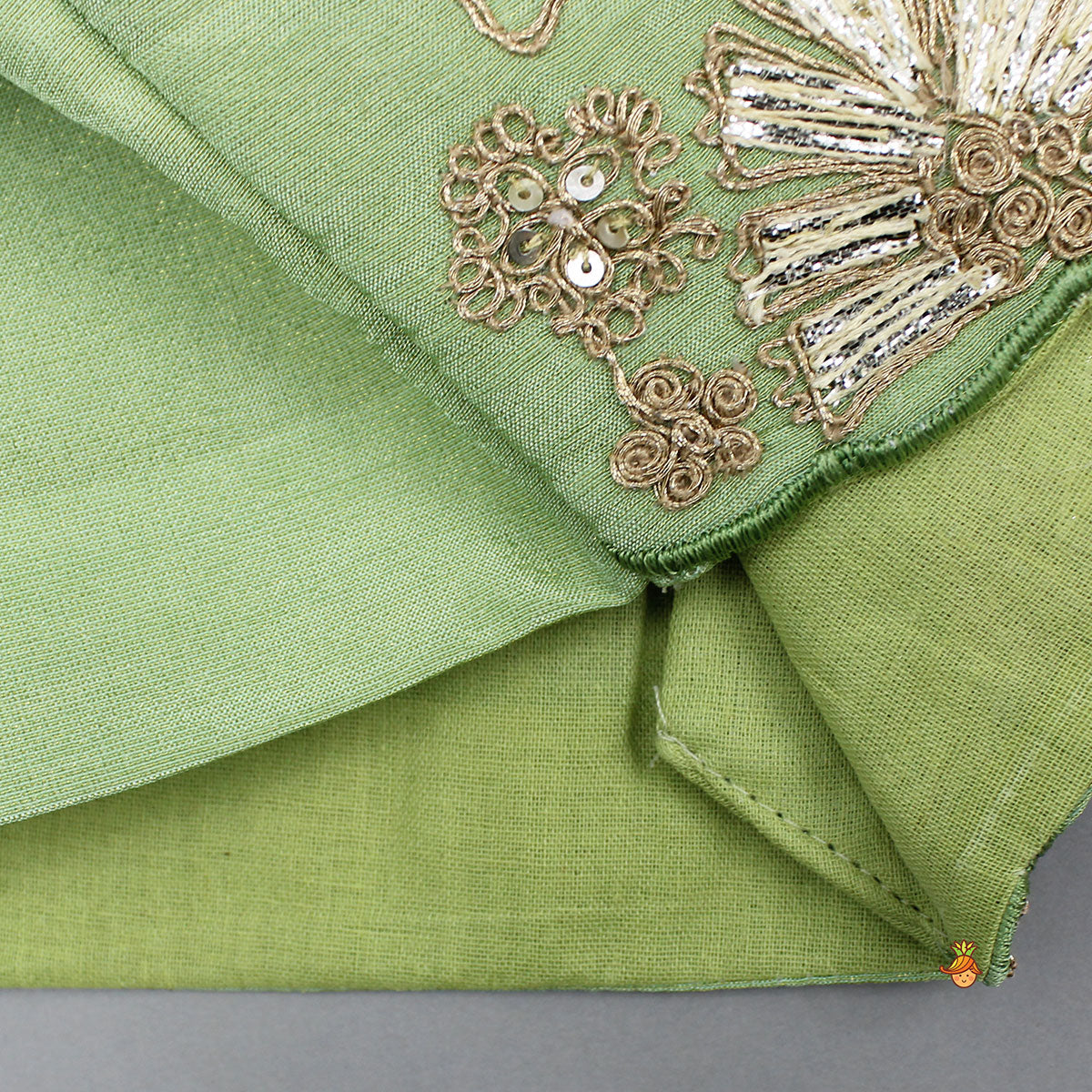 Gorgeous Shimmery Floral Embroidered Top With Matching Lehenga And Dupatta