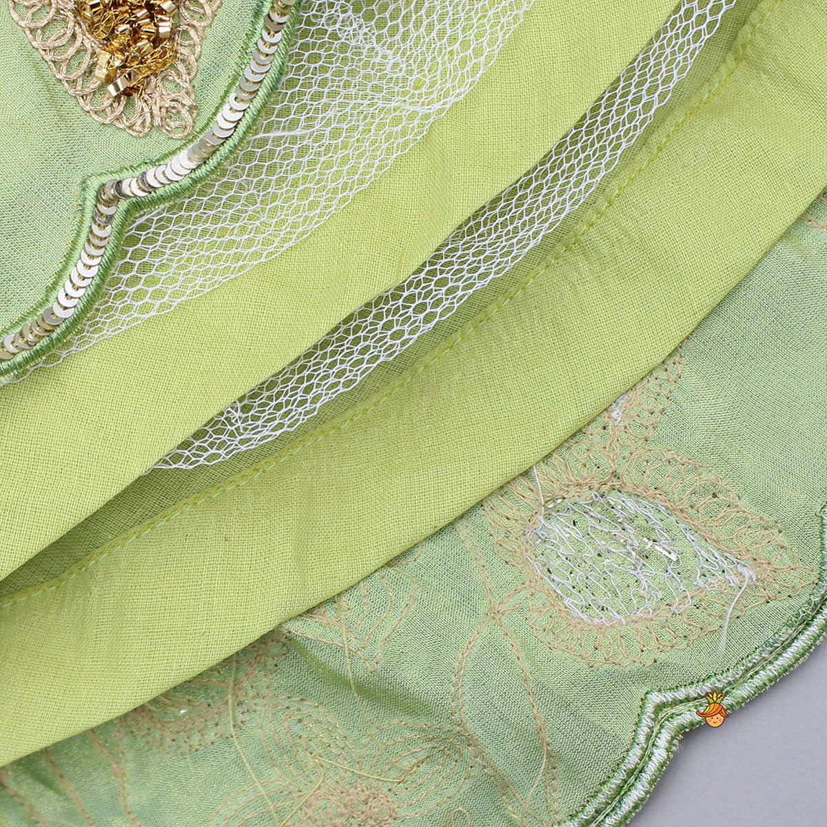 Gorgeous Shimmery Floral Embroidered Top With Matching Lehenga And Dupatta