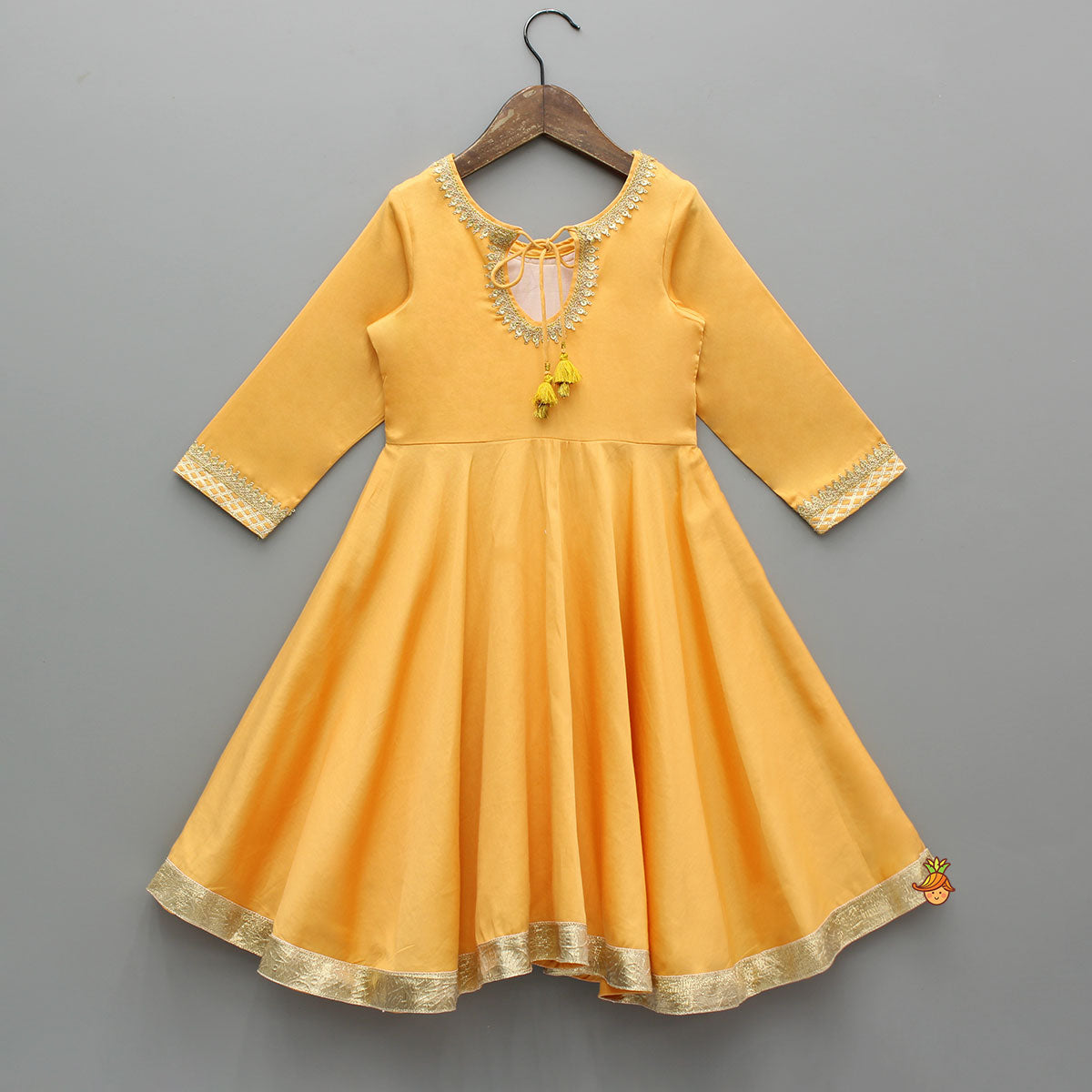 Orange Jacket Style Kurti