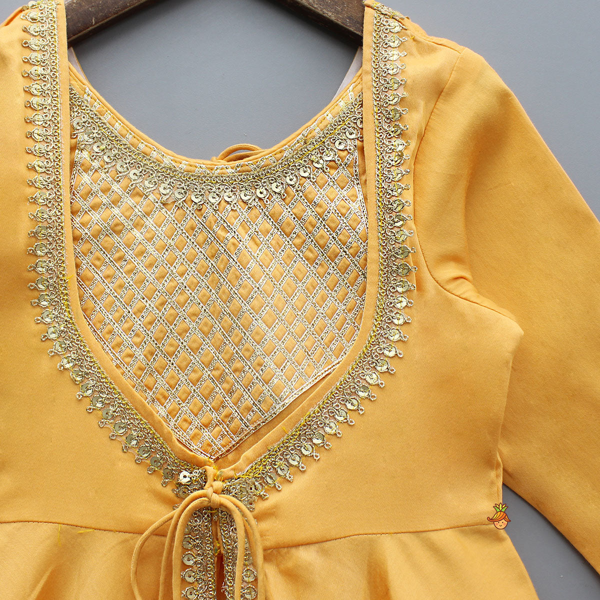 Orange Jacket Style Kurti