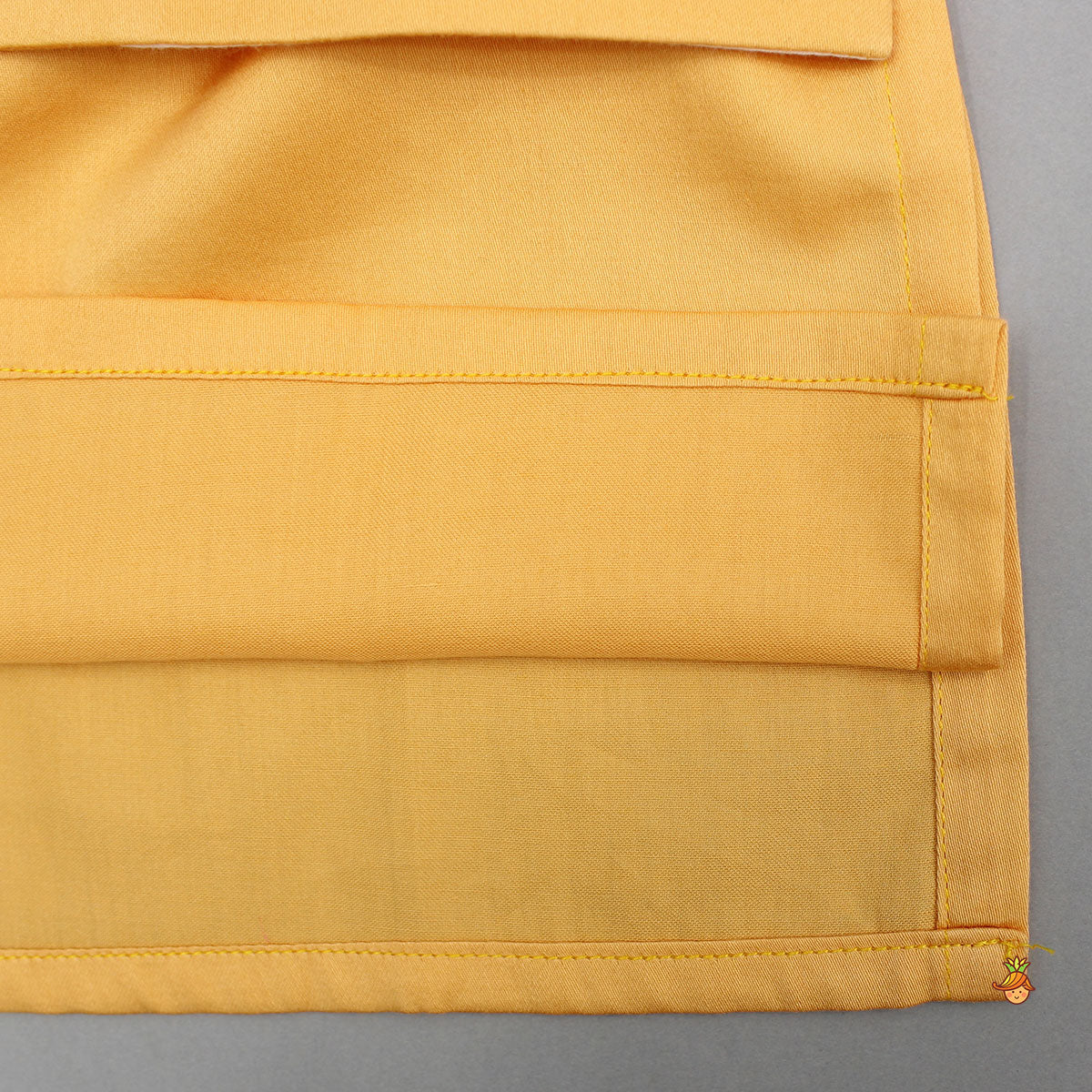 Orange Ethnic Kurta With Lace Embroidered Sleeveless Jacket And Dhoti