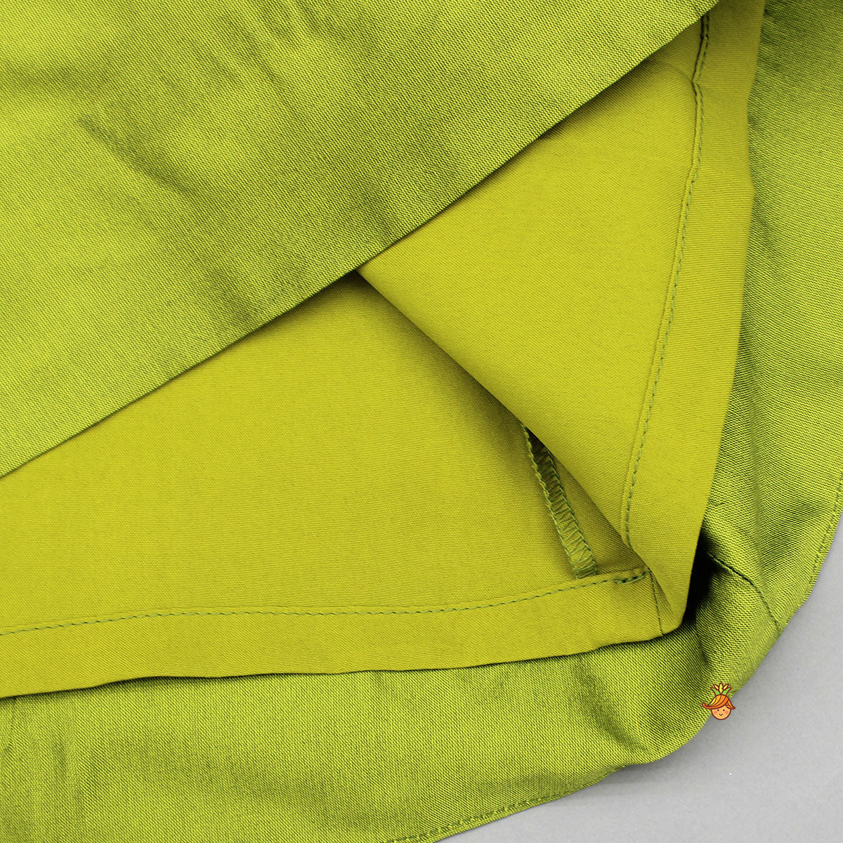 Green Blazer Style Crop Top With Lehenga