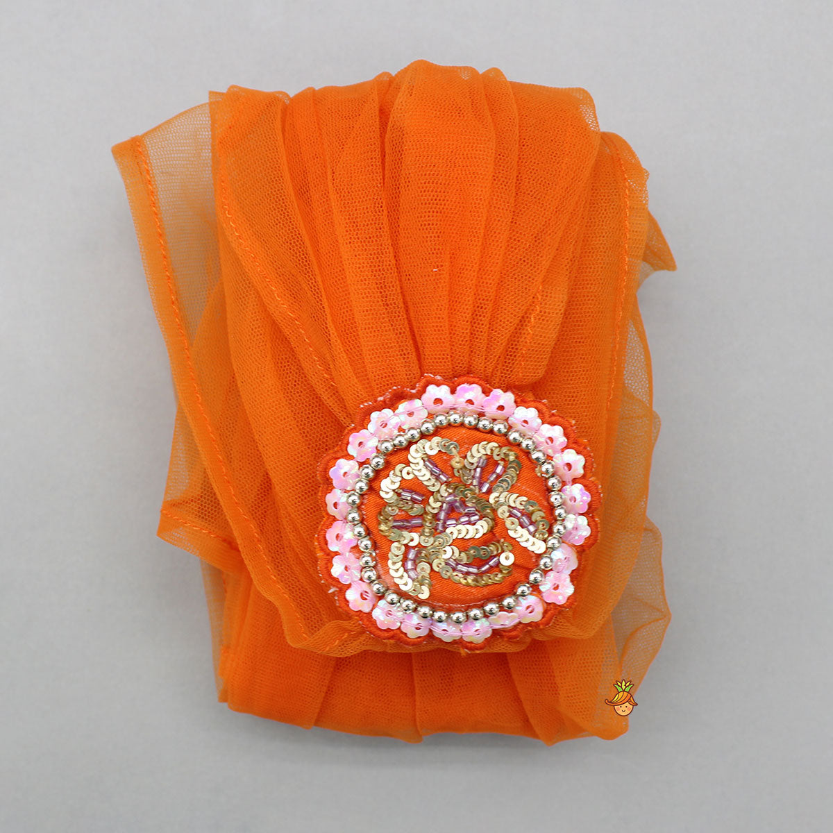 Exquisite Orange Kurti With Flared Sharara And Choker Dupatta
