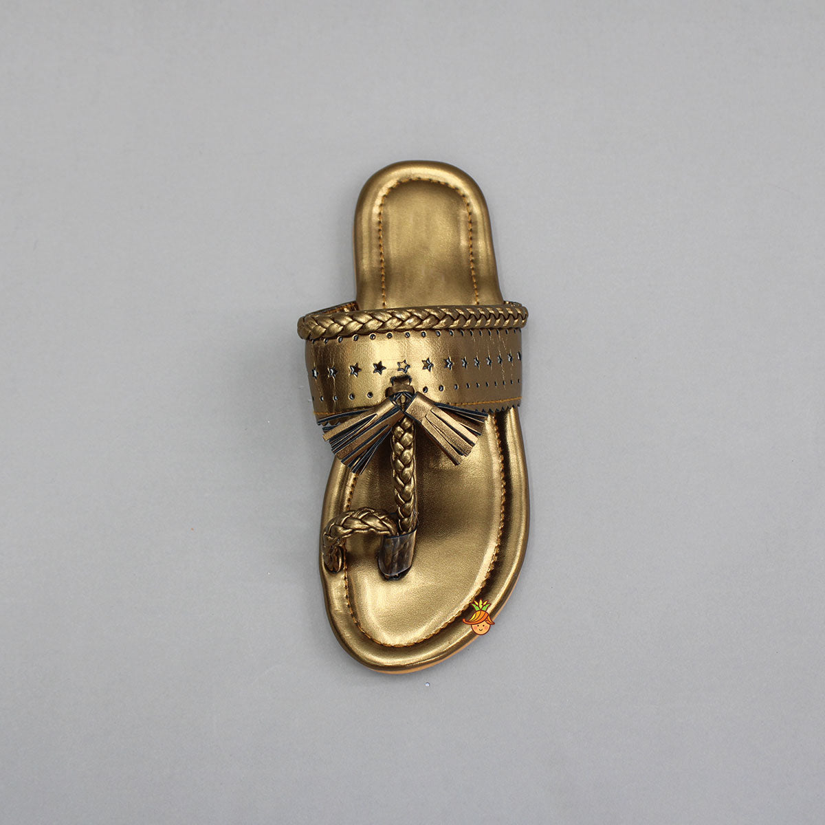 Exquisite Braid Detailed Kolhapuri Flats