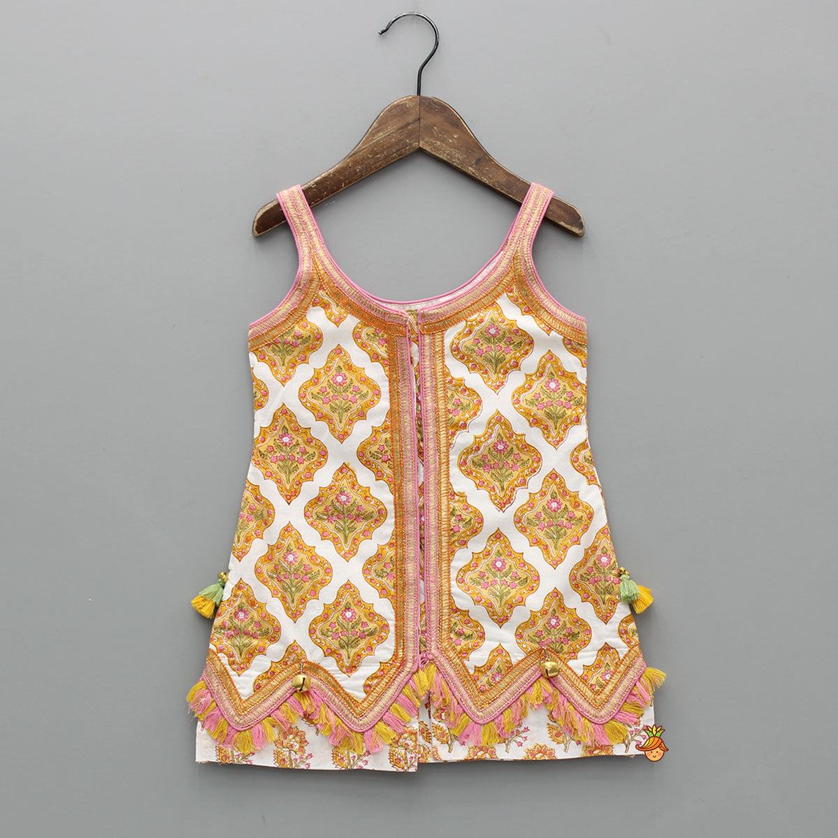 Floral Printed Cotton Kurti With Matching Sharara