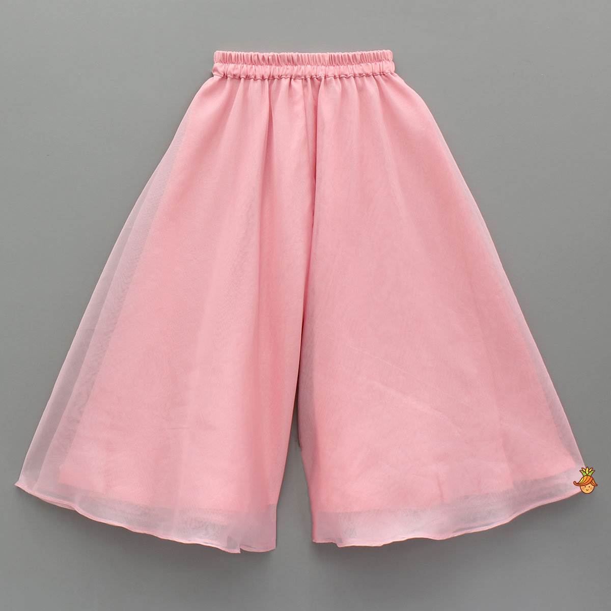 Lovely Pink Halter Neck Organza Top With Palazzo