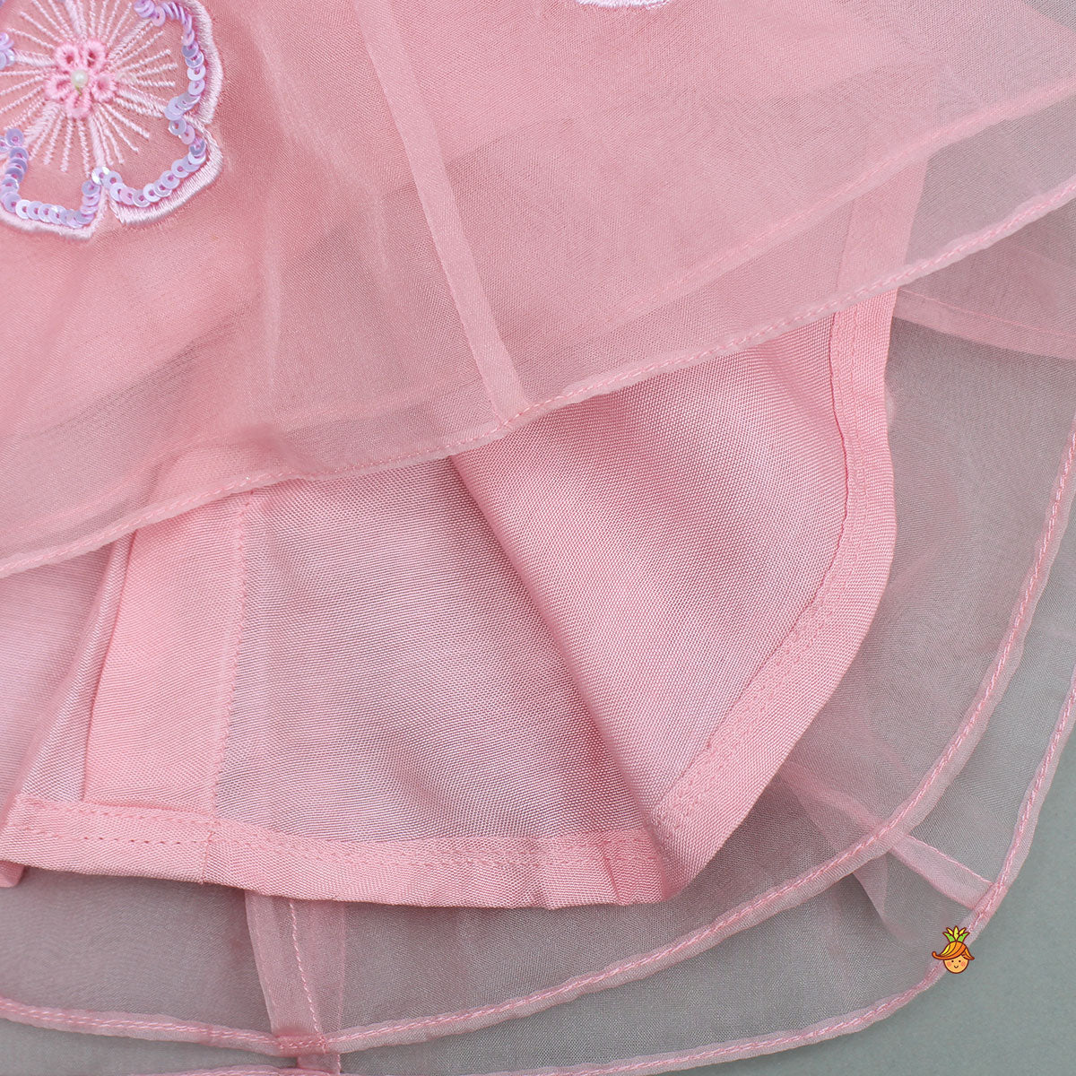 Lovely Pink Halter Neck Organza Top With Palazzo