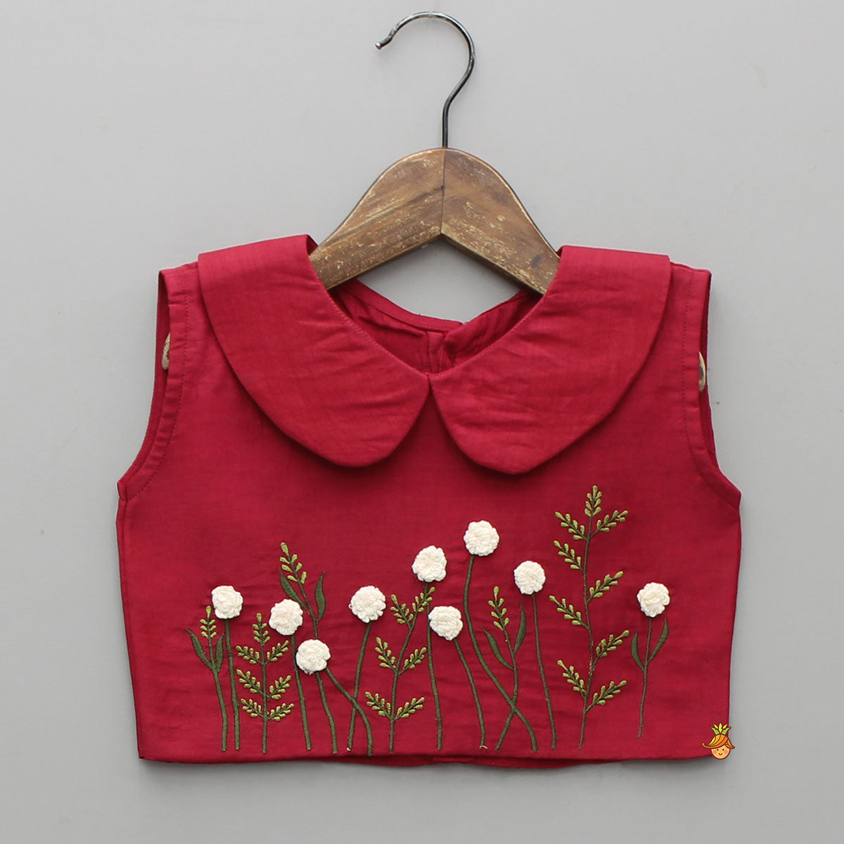 Pretty Floral Detailed Top With Pleat Detailed Skirt