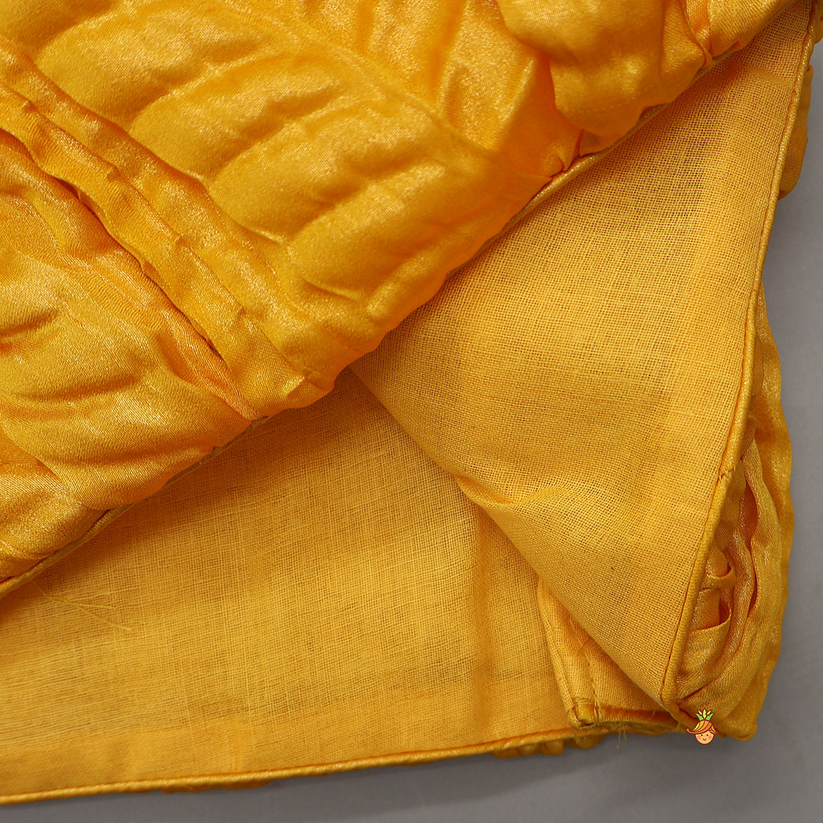 Beautiful Yellow Shimmery Halter Neck Top With Lehenga