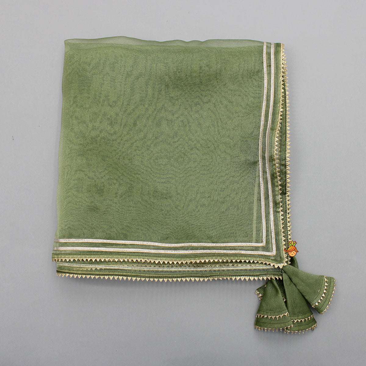 Green Strappy Kurti With Pant And Dupatta