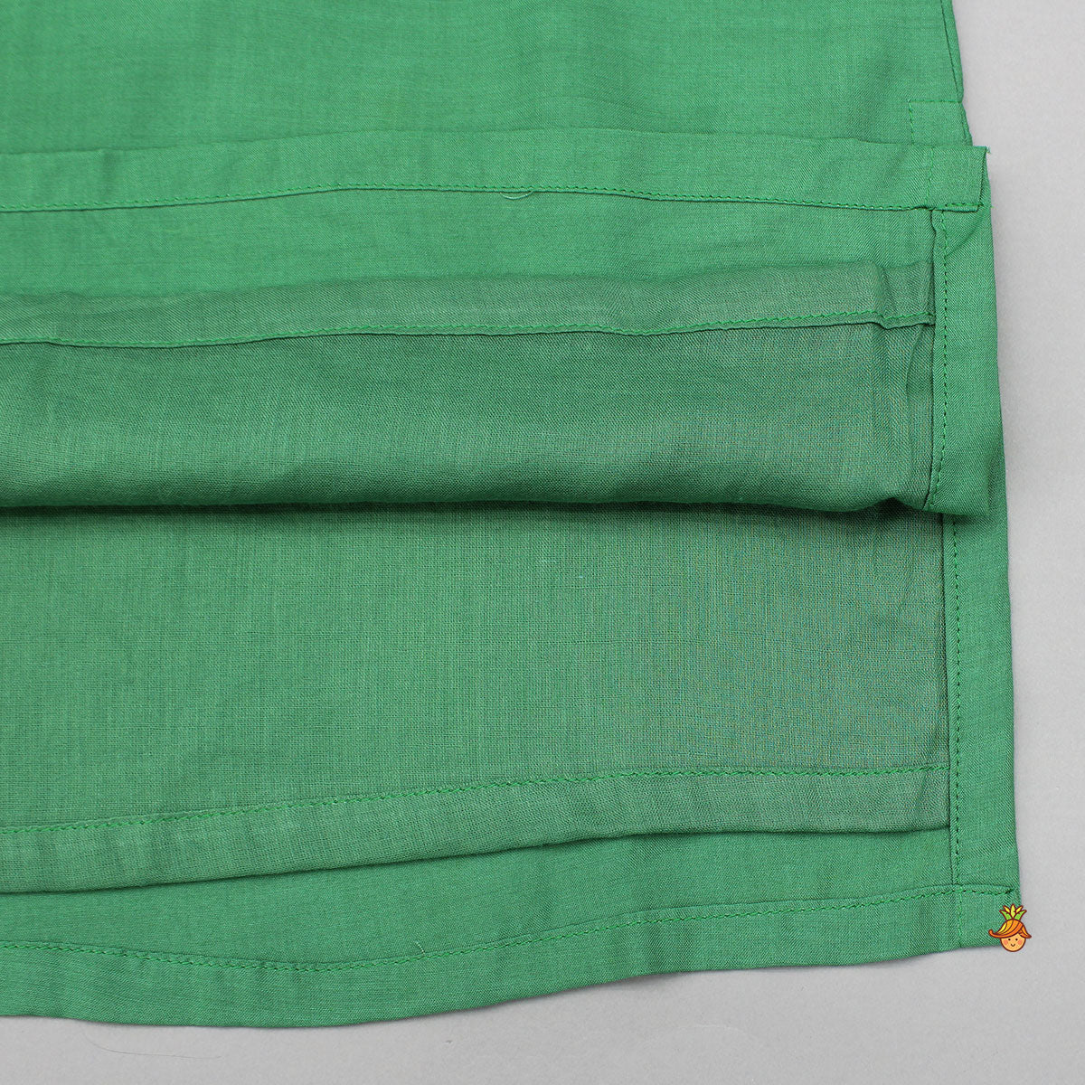 Green Kurta With Printed Jacket And Pyjama