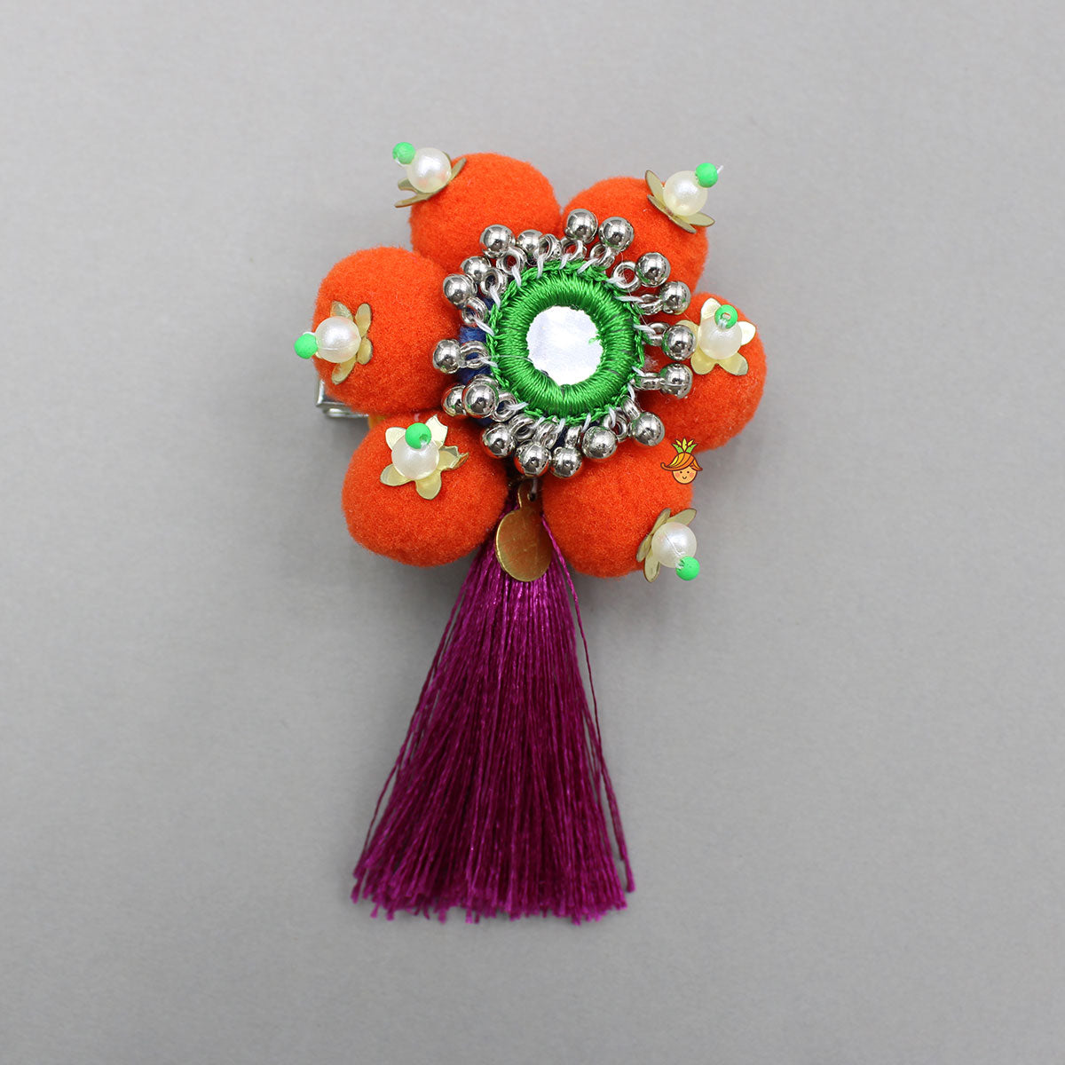 Fringe Detailed Multicolour Hair Clip