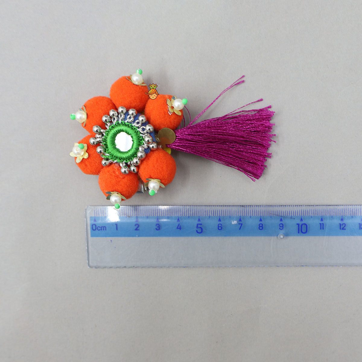 Fringe Detailed Multicolour Hair Clip