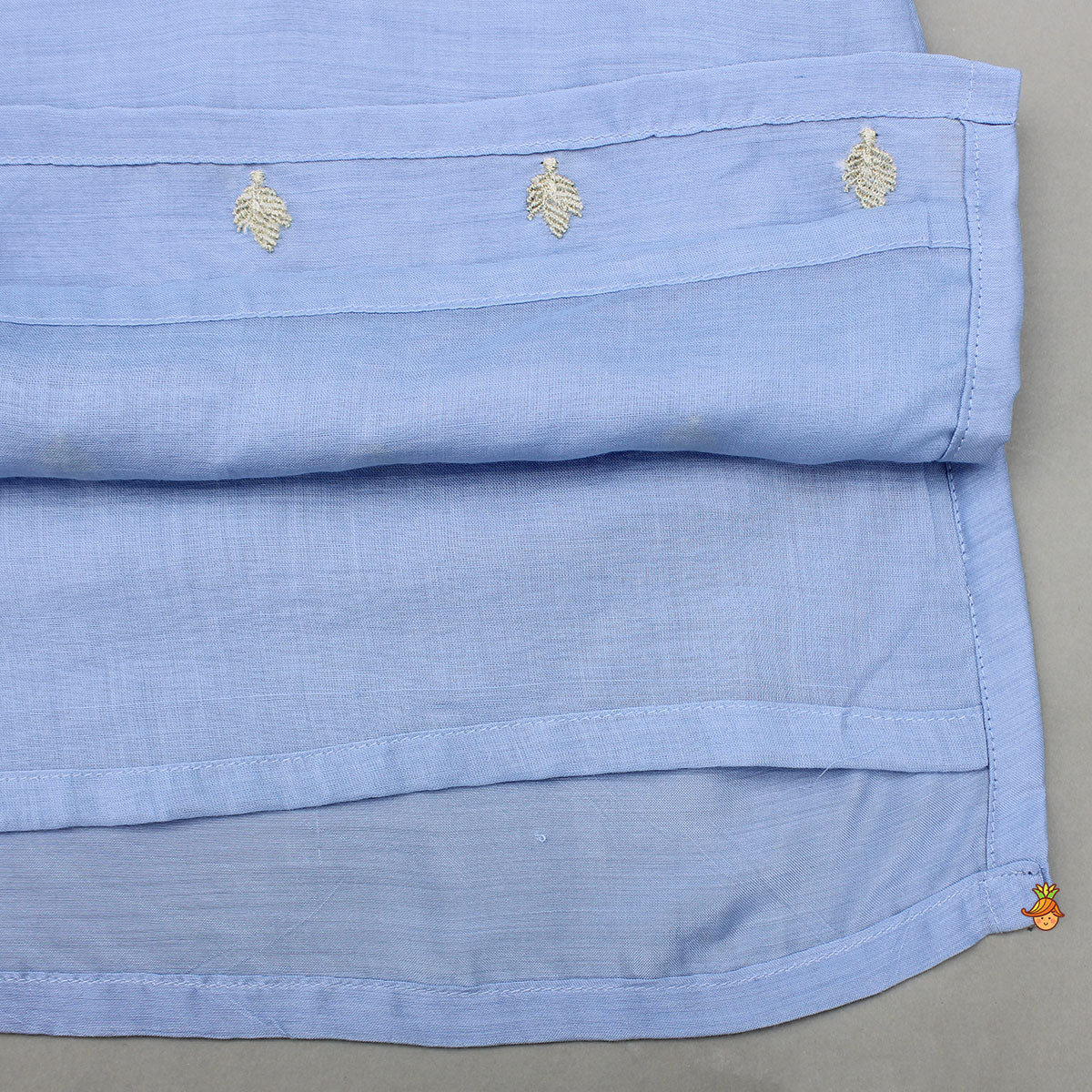 Ethnic Booti Detailed Kurta With Thread Work Jacket And Pyjama