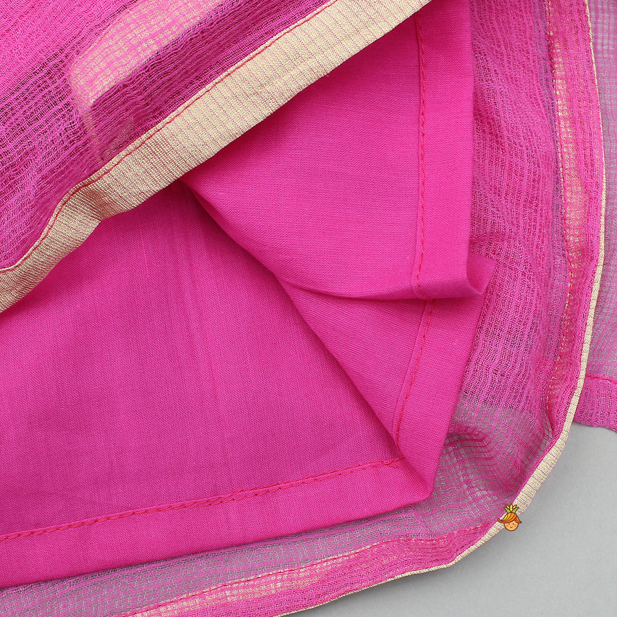 Pink Angarkha Style Kurti With Matching Pant