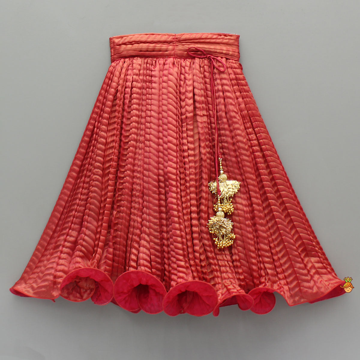 Exquisite Shimmery Halter Neck Top With Lehenga