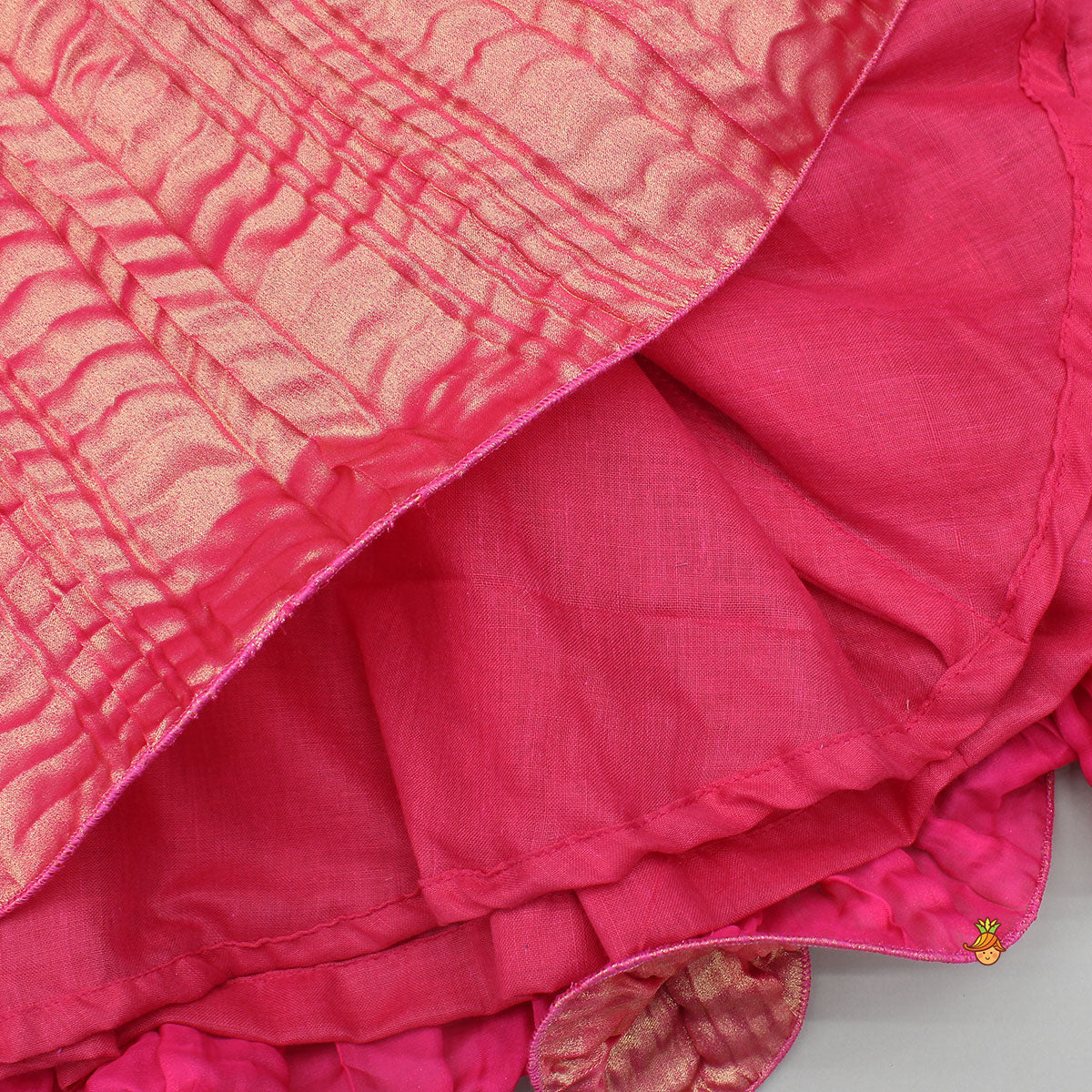 Exquisite Shimmery Halter Neck Top With Lehenga